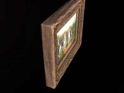 Antique Painting - PBR Game Ready Low-poly 3D model