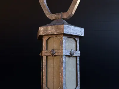 Old Age Iron Lantern 3D model