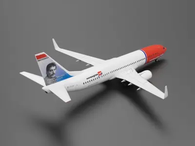Boeing 737-800 Norwegian Airlines Livery  3D model