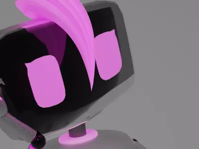Female Robot Low-poly 3D model buy