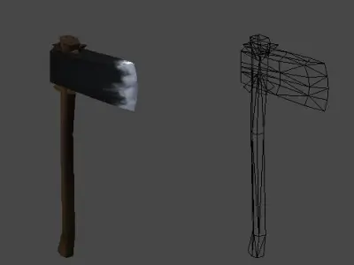 Simple farm tools1 Low-poly 3D model