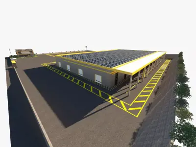 3D Generic Factory Executive Building model 3D model