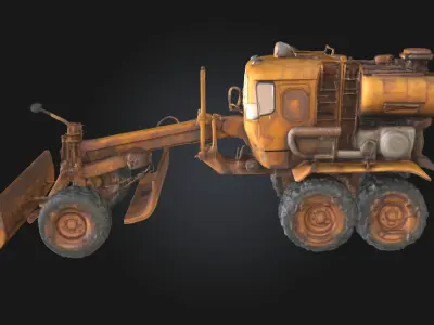 Desert Grader Explorer  Heavy Machinery 3D model