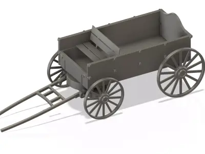 Prairie Wagon STL for resin 3d-printing 3D print model