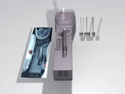Car Driving Low-poly 3D model