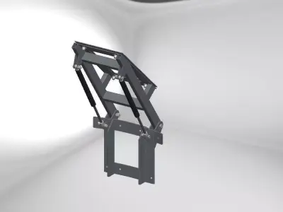 Lid hinge two shock absorbers Free 3D model