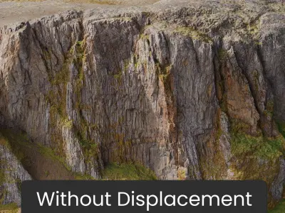Cliff Mountain Slope - 3D PBR Model 3D model