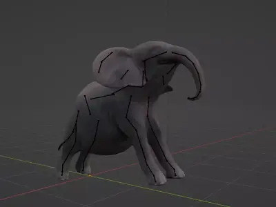 African baby elephant Free low-poly 3D model
