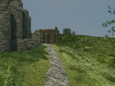 Mystical Rock Formation Landscape 3D model