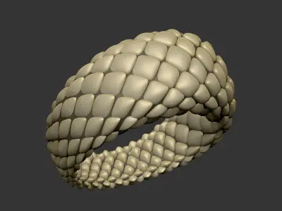 Dragon scales lizard viper anaconda python design 3D print model
