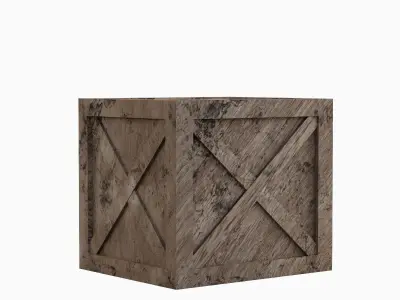 Wooden Box Crate 01 Low-poly 3D model