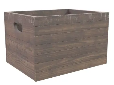 National beer wood box Low-poly 3D model