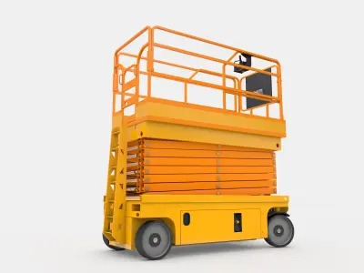 Scissors Lift Aerial Work Platform 3D model