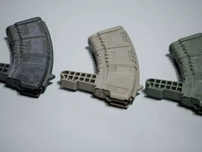 PBR pufgun SKS Magazine Low-poly 3D model