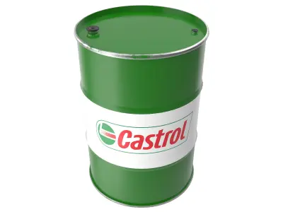 Castrol oil barrel 3D model