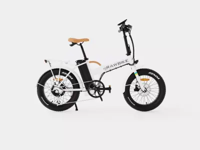 Glossy White Bike Low-poly 3D model