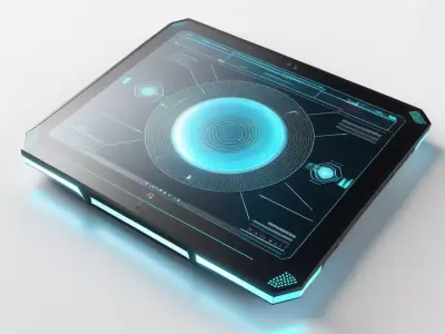 Futuristic Data Tablet Holographic 3D model