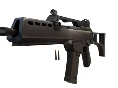 HK G36KV 3D Model High Detail Game Ready Rigged Low-poly 3D model