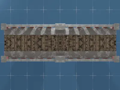 Medieval Bridge 01 Low-poly 3D model
