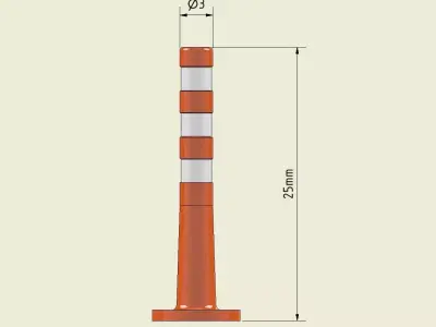 Traffic Bollard 3D print model