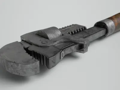 Pipe Wrench High-poly 3D model 3D model