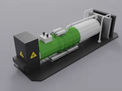 Bio Fuel Production Plant Assets 3D model