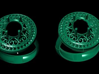 Oval shape gold ring 3D print model