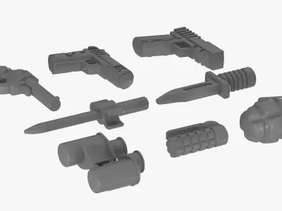 Lego Weapon Collections 3D model shop