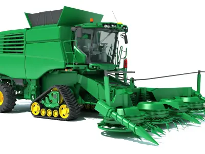 Tracked Combine Harvester 3D model