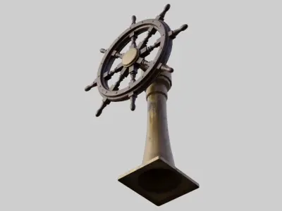 Vessel Wheel 1 Low-poly 3D model