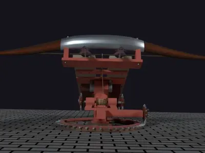 Medieval Ballista Turret Low-poly 3D model