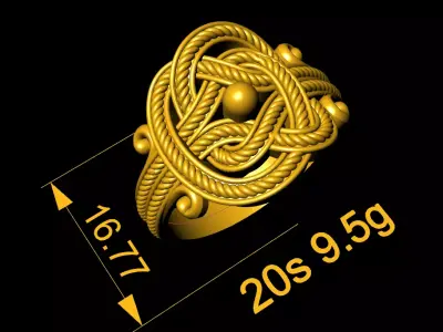 Knot ring 3D print model order