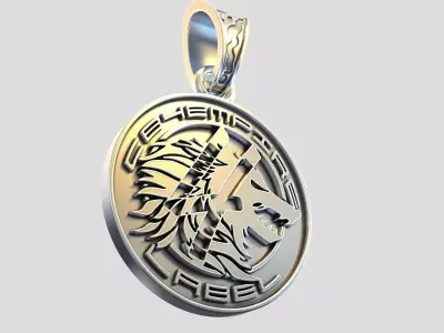 WOLF PENDANT 3D print model