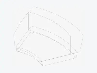 Furniture - Seating - Contemporary - Blume - Extension - Round Low-poly 3D model