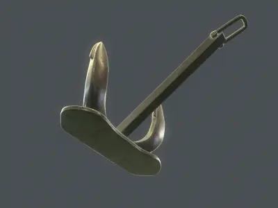 Ship anchor Low-poly 3D model purchase