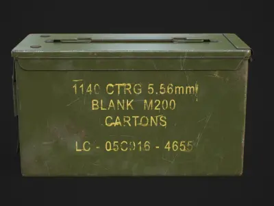  Ammo box 4A Low-poly 3D model