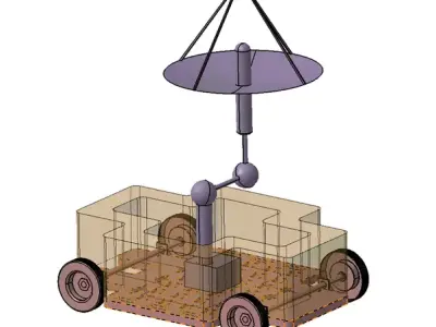 Mars Rover Concept Vehicle Educational CAD Model 3D print model