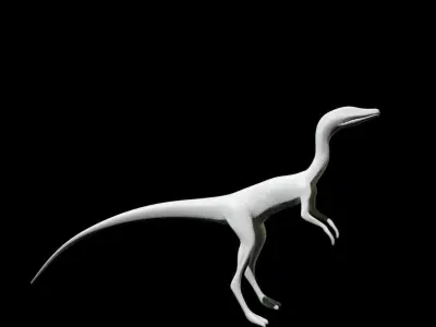 Low-poly Compy dinosaur Low-poly 3D model