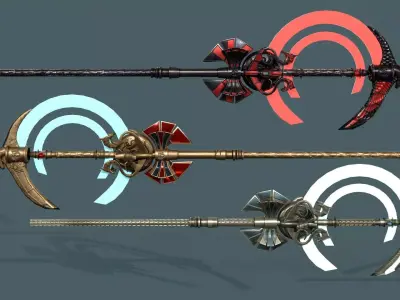 Scepter of Anubis Low-poly 3D model