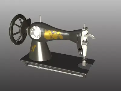Sewing machine 3D model  Low-poly 3D model