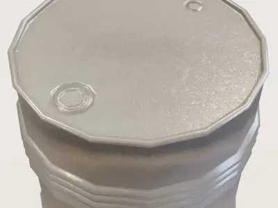 Lowpoly Oil Drum 01 Low-poly 3D model