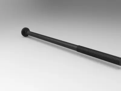Half Round Neck Bolt Free 3D model