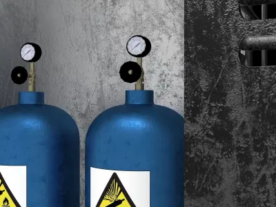 Gas Tube Cabinet 4K 3D model