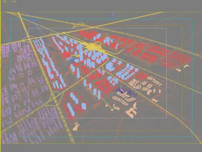 Architecture futuristic city 3D model purchase