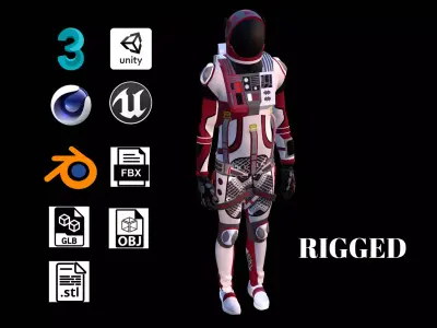 Astronaut Spacesuit Qatar 3D model