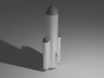 Big Rocket Free low-poly 3D model