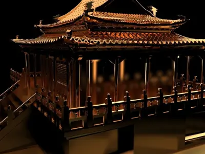 Chinese ancient  house   3D model buy