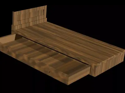 Box bed model Free 3D model