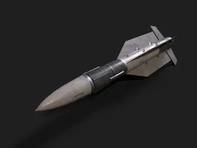 aa9 r33 air to air missile Low-poly 3D model