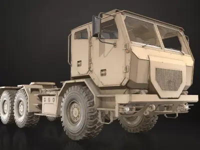 Military Truck V2 - Tractor Low-poly 3D model